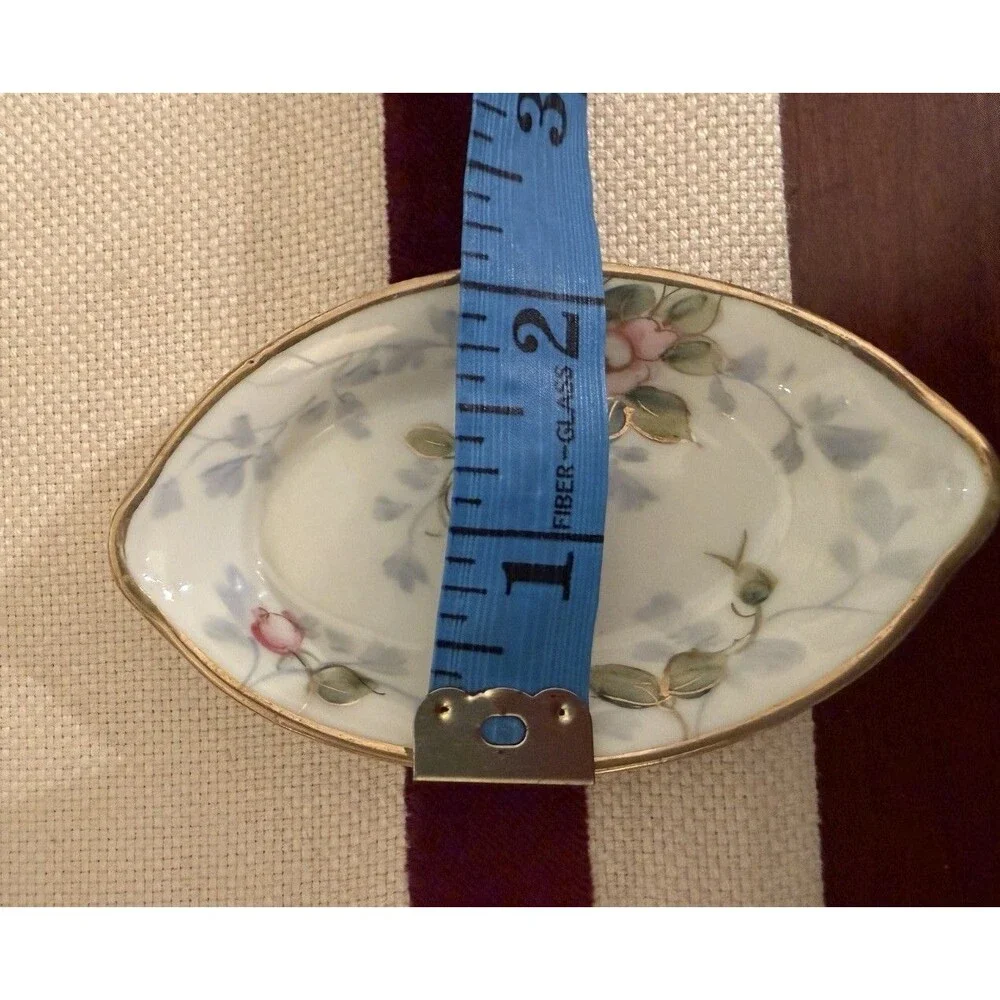 Vintage Hand-painted Nippon Porcelain Vegetable Dish & Open Salt Dishes Set